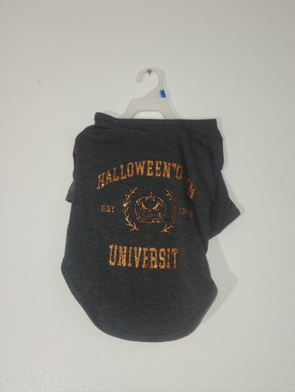 Source Unknown Dark Gray Kids Halloween Graphic Tee with Orange Glitter